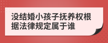 沒結(jié)婚小孩子撫養(yǎng)權(quán)根據(jù)法律規(guī)定屬于誰