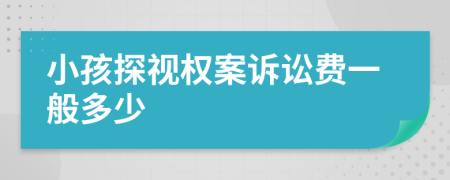 小孩探視權(quán)案訴訟費一般多少