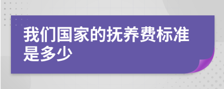 我們國家的撫養(yǎng)費(fèi)標(biāo)準(zhǔn)是多少