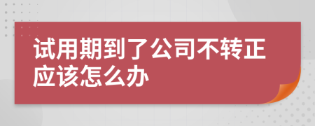 試用期到了公司不轉(zhuǎn)正應(yīng)該怎么辦