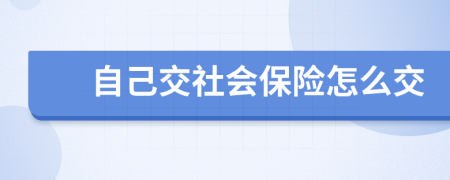 自己交社會保險怎么交