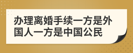 辦理離婚手續(xù)一方是外國(guó)人一方是中國(guó)公民