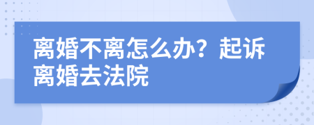 離婚不離怎么辦？起訴離婚去法院
