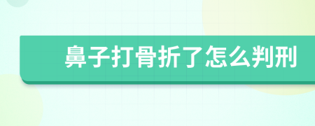 鼻子打骨折了怎么判刑