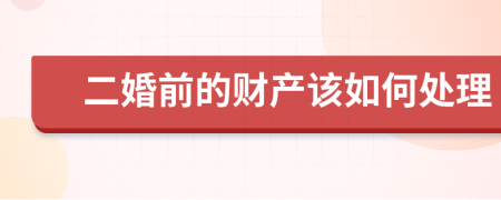 二婚前的財產(chǎn)該如何處理