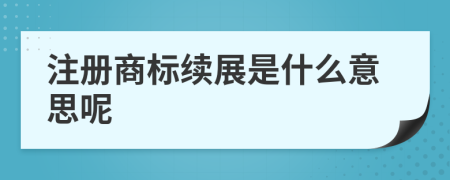 注冊商標續(xù)展是什么意思呢