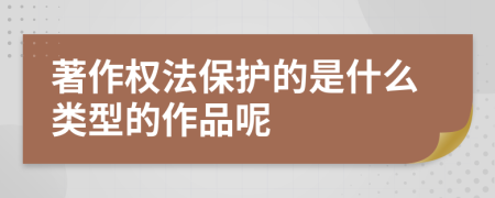 著作權法保護的是什么類型的作品呢