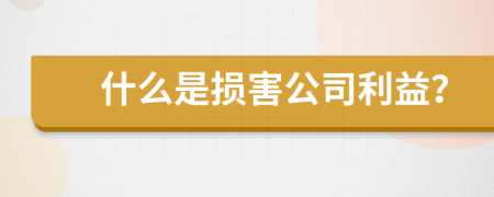 什么是損害公司利益？