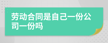 勞動(dòng)合同是自己一份公司一份嗎