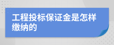 工程投標保證金是怎樣繳納的
