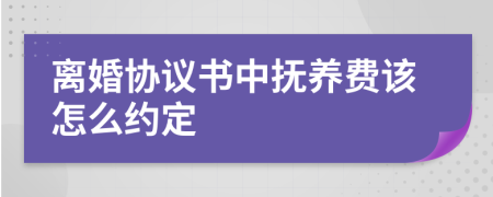 離婚協(xié)議書中撫養(yǎng)費(fèi)該怎么約定
