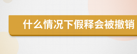 什么情況下假釋會被撤銷