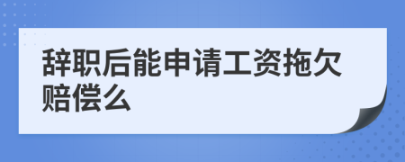 辭職后能申請工資拖欠賠償么