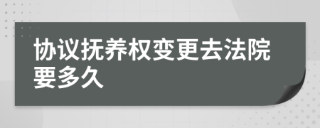 協(xié)議撫養(yǎng)權變更去法院要多久