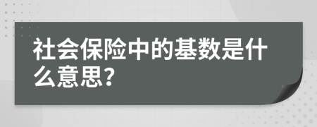 社會保險中的基數(shù)是什么意思？