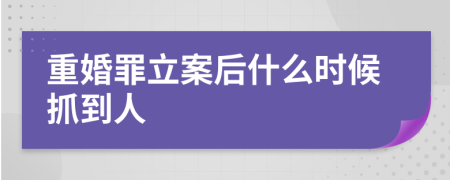 重婚罪立案后什么時(shí)候抓到人