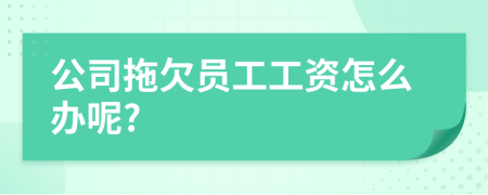 公司拖欠員工工資怎么辦呢?