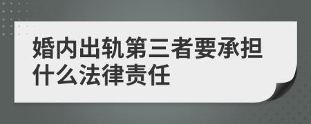 婚內(nèi)出軌第三者要承擔(dān)什么法律責(zé)任