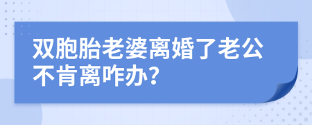 雙胞胎老婆離婚了老公不肯離咋辦？
