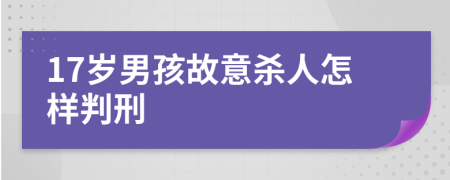 17歲男孩故意殺人怎樣判刑