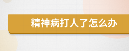 精神病打人了怎么辦