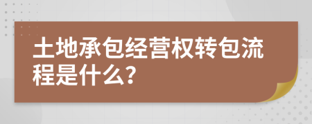土地承包經(jīng)營權(quán)轉(zhuǎn)包流程是什么？