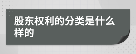 股東權利的分類是什么樣的