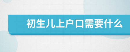 初生兒上戶口需要什么