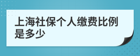 上海社保個人繳費比例是多少