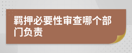 羈押必要性審查哪個部門負(fù)責(zé)