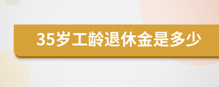 35歲工齡退休金是多少