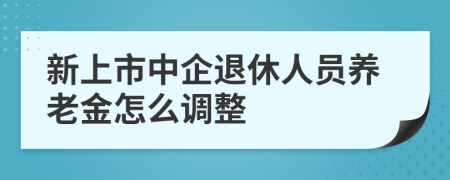 新上市中企退休人員養(yǎng)老金怎么調(diào)整