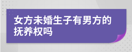 女方未婚生子有男方的撫養(yǎng)權(quán)嗎