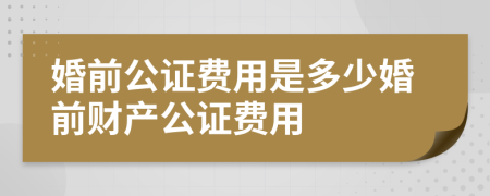 婚前公證費(fèi)用是多少婚前財(cái)產(chǎn)公證費(fèi)用