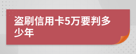 盜刷信用卡5萬要判多少年