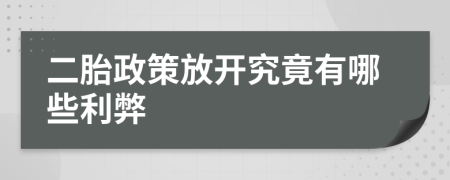 二胎政策放開究竟有哪些利弊