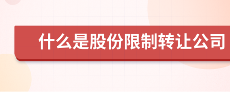 什么是股份限制轉(zhuǎn)讓公司