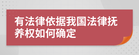 有法律依據(jù)我國(guó)法律撫養(yǎng)權(quán)如何確定
