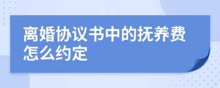 離婚協(xié)議書中的撫養(yǎng)費(fèi)怎么約定