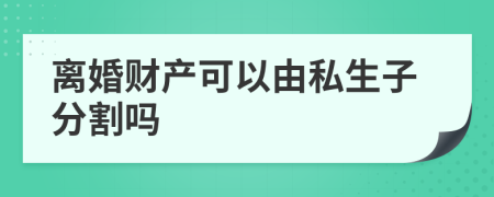 離婚財(cái)產(chǎn)可以由私生子分割嗎