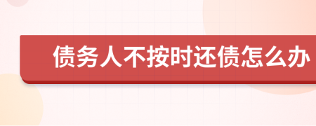 債務(wù)人不按時(shí)還債怎么辦