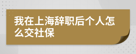 我在上海辭職后個人怎么交社保