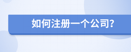 如何注冊一個公司？