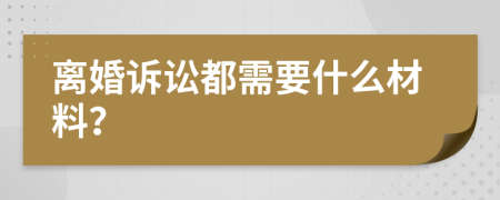 離婚訴訟都需要什么材料？