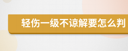 輕傷一級不諒解要怎么判