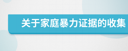 關(guān)于家庭暴力證據(jù)的收集