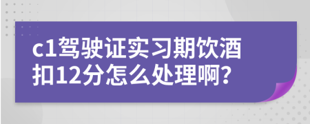 c1駕駛證實(shí)習(xí)期飲酒扣12分怎么處理啊？