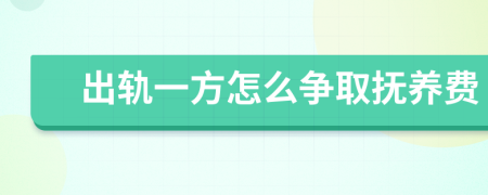 出軌一方怎么爭取撫養(yǎng)費(fèi)