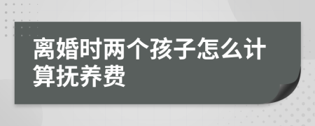 離婚時(shí)兩個(gè)孩子怎么計(jì)算撫養(yǎng)費(fèi)