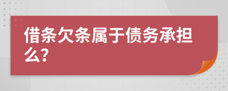 借條欠條屬于債務(wù)承擔(dān)么？
